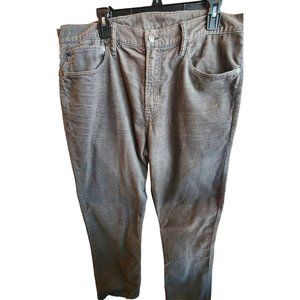 Mens The Gap Corduroy Gray Jeans Pants 36X34 SfPf Home Euc*81